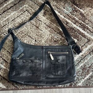 Verge Italian Elegant Black Men's Messenger Bag